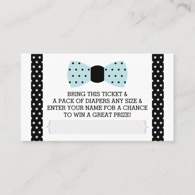 Cartão De Informações Bilhete de Fralda de Homem Pequeno, Azul Bebê, Pre (Frente)