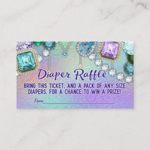 Cartão De Informações Bilhete de Fralda de Jewel Mermaid Raffle