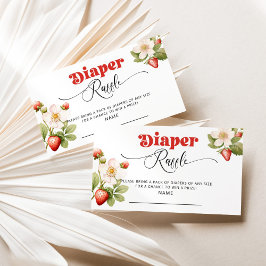 Cartão De Informações Bilhete de fralda de morango