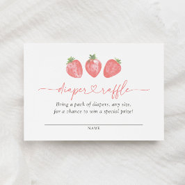 Cartão De Informações Bilhete de Fralda de Morango Raffle