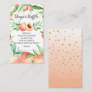 Cartão De Informações Bilhete de Fralda de Pêssego Doce