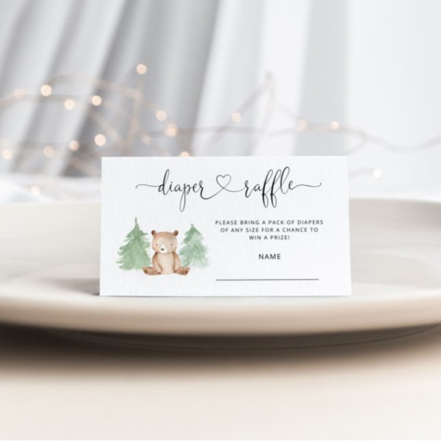 Cartão De Informações Bilhete de fralda de pinheiro (Criador carregado)