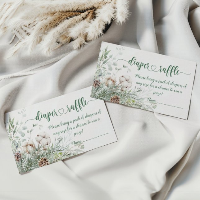 Cartão De Informações Bilhete de fralda de pinho de Natal verde (Criador carregado)