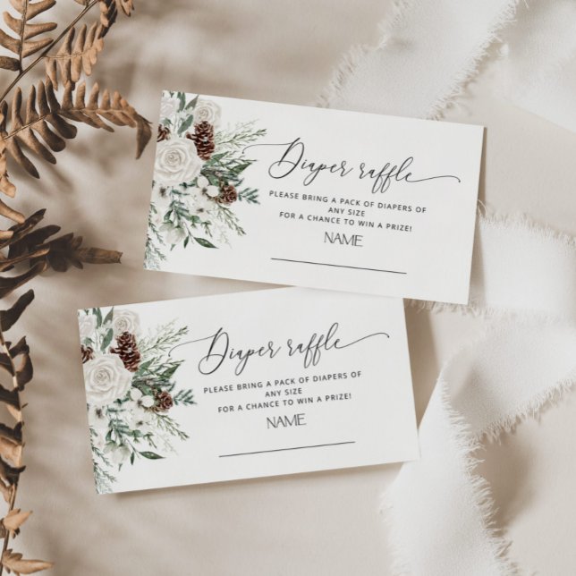 Cartão De Informações Bilhete de fralda de pinho de Natal verde (Criador carregado)