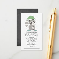 Bilhete de Fralda de Raffle, da Raccoon Woodland