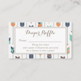 Cartão De Informações Bilhete de Fralda de Raffle para Garras Tribais