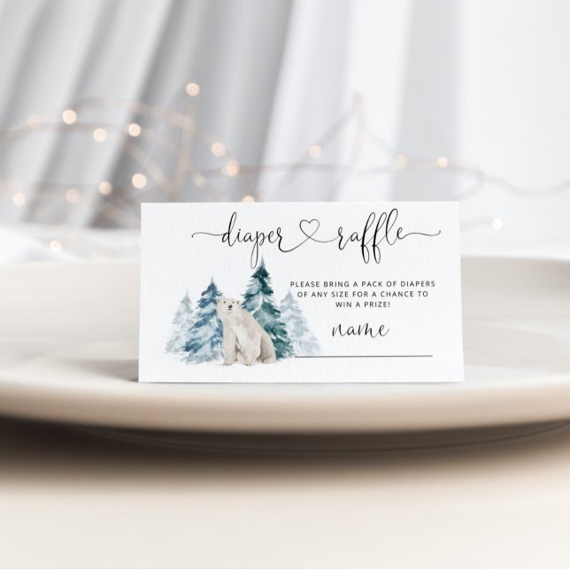 Cartão De Informações Bilhete de Fralda de urso polar (Criador carregado)