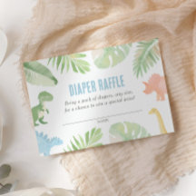 Bilhete de Fralda do Dinossauro Raffle