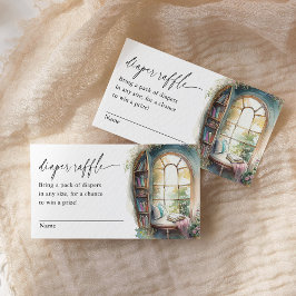 Cartão De Informações Bilhete de Fralda do Storybook Raffle