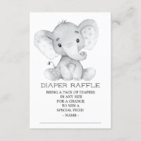 Bilhete de Fralda Elefante Raffle