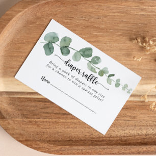 Cartão De Informações Bilhete de Fralda Eucalyptus Green Delight