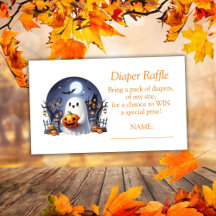 Bilhete de Fralda Fantasma do Halloween Raffle