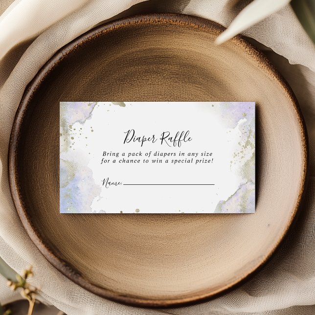 Cartão De Informações Bilhete de Fralda Mínima Roxo Simples (Criador carregado)