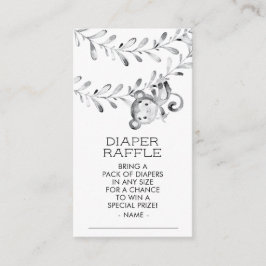 Cartão De Informações Bilhete de Fralda Neutro do Macaco