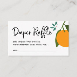 Cartão De Informações Bilhete de Fralda Pequena para Raffle para Chá de