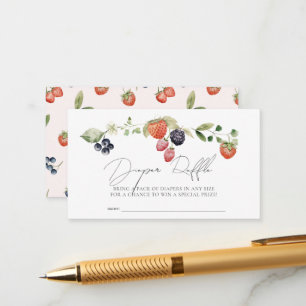 Cartão De Informações Bilhete de Fralda Raffle Berry Sweet Berries