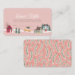 Cartão De Informações Bilhete de Fralda Rosa/Cidade de Férias