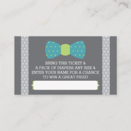 Cartão De Informações Bilhete de Fralda, Teal, Limão, Cinza