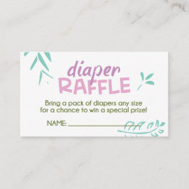 Cartão De Informações Bilhete de Raffle da Fralda Selva Rosa