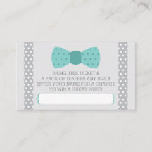 Bilhete de Raffle, Fralda, Teal, Cinza