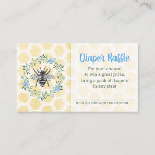 Cartão De Informações bilhete de ralé de fralda bee honeycomb gingham az
