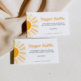 Cartão De Informações Bilhete de riachos de fralda solar minimalista