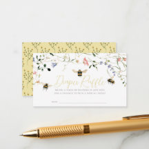 Bilhete de Rifa de Fralda de Abelha Flor Silvestre