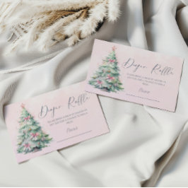 Cartão De Informações Bilhete de rifa de fralda de árvore de Natal cor d