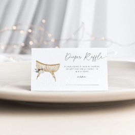 Cartão De Informações Bilhete de rifa de fralda de inverno. Rifa de fral