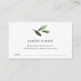 Cartão De Informações Bilhete de rifa de fralda Little Cutie para chá de