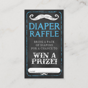 Cartão De Informações Bilhete de Rifa de Fralda para Chá de Bebê do Bigo