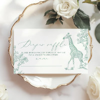 Bilhete de rifa de fralda Safari caprichoso Toile 