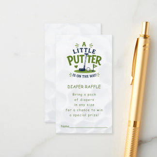 Cartão De Informações Bilhete de Rifa de Fraldas Little Putter