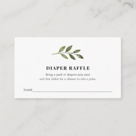 Cartão De Informações Bilhete de Rifa de Fraldas para Chá de Bebê