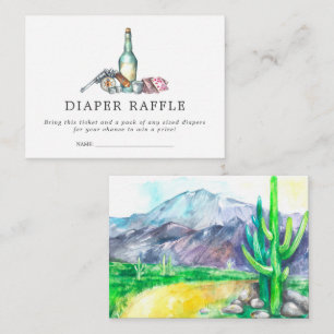 Cartão De Informações Bilhete de Rifa de Fraldas para Chá de Bebê   Caub