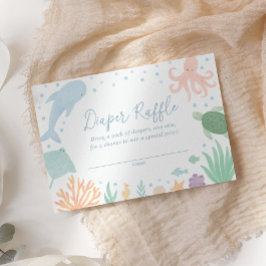 Cartão De Informações Bilhete de rifa de fraldas para chá de bebê debaix