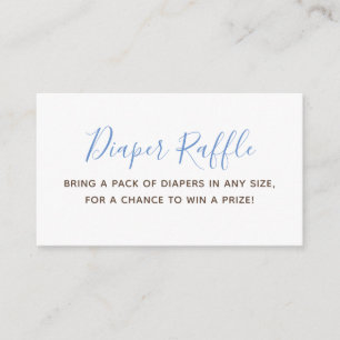 Cartão De Informações Bilhete do Raffle da fralda do chá de fraldas do