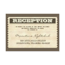 bilhete vintage casamento recepção antiga design
