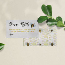 Cartão De Informações Bilhetes de Fralda de Abelhas de Aquarela