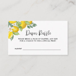 Cartão De Informações Bilhetes de Fralda de Limão de Citros e Chás de fr