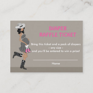 Cartão De Informações Bilhetes de Fralda de Raffle afro-americanos