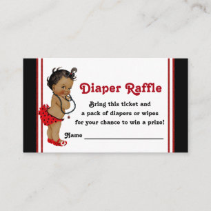 Cartão De Informações Bilhetes de Fralda de Raffle afro-americanos