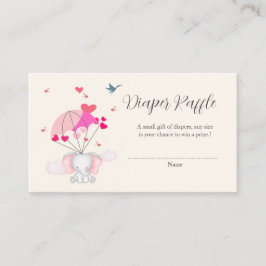 Cartão De Informações Bilhetes de Rifa de Fraldas para Chá de Bebê da Ne