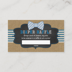 Cartão De Informações Bilhetes do raffle da fralda do chá de fraldas do