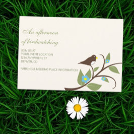 Cartão De Informações Bird Birthday Afternoon Of Birdwatching