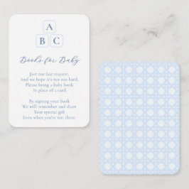 Cartão De Informações Blocos de Berçário Préppy Livros Para Chuvinha de 