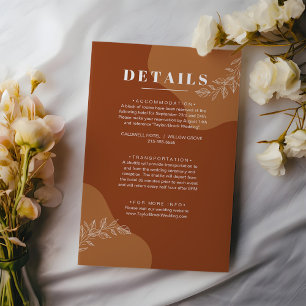 Cartão De Informações Blossomas do Amor : Abstrato simples deixa detalhe