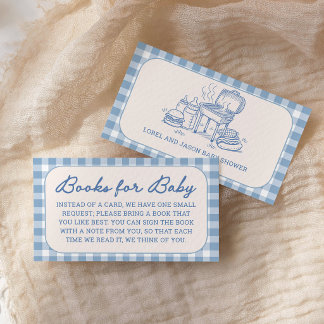Cartão De Informações Blue Baby Q Churrasco Baby Shower Livros Para Bebê