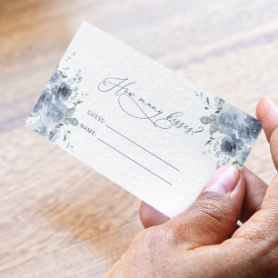 Cartão De Informações Blue Floral Quantos Jogo de Beijos