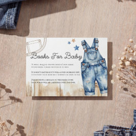 Cartão De Informações Blue Jean Denim Books for Baby Card